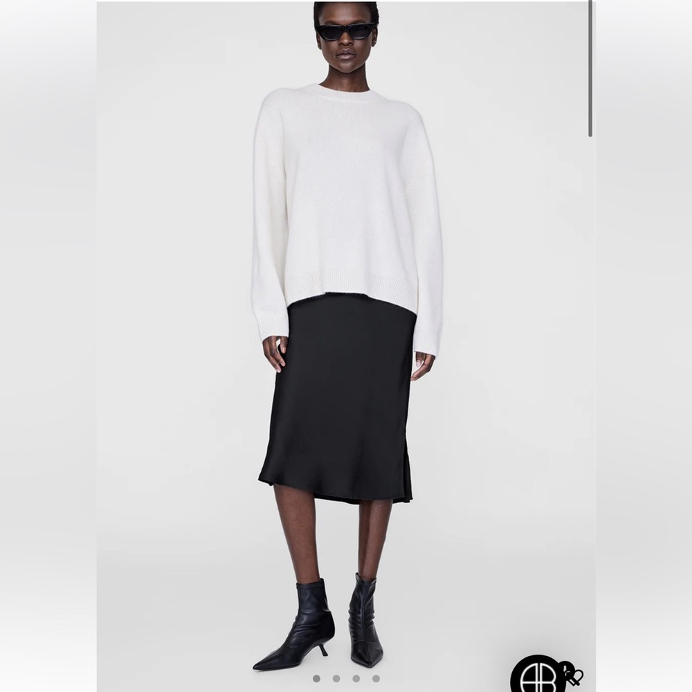 Anine Bing Bar Silk Midi Skirt